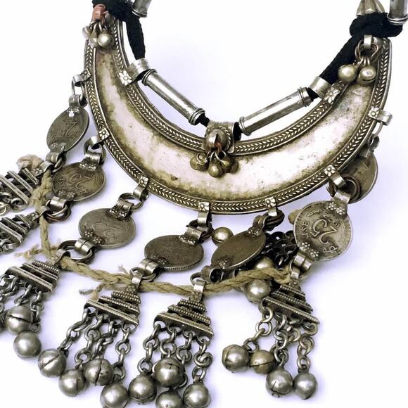 Rare Vintage Traditional Moon Necklace India Nomadic Banjara - Picture 3 of 6